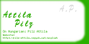 attila pilz business card